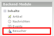 Backend Besucher